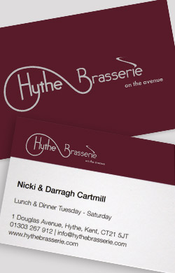 Hythe Brasserie Business Cards